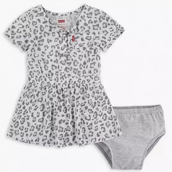 Levi’s Leopard Dress and Bloomers, Size 12 months - Picture 1 of 7